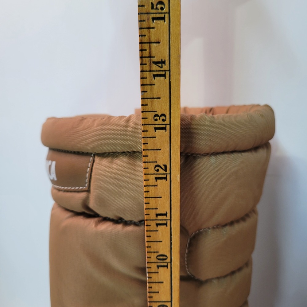 Nordica Vintage Tan Puffer Snow Boots Made in Italy Zip Up Fur Lined Size 44 - Picture 13 of 13